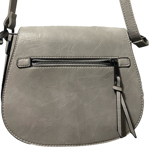 Jeane & jax vegan leather crossbody bag- Camille-🩶 ICE (grey) - Picture 2 of 8
